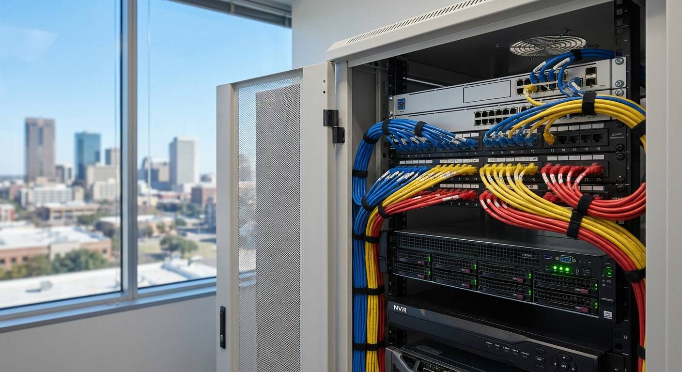 Structured cabling ensures reliable, organized, and scalable security system infrastructure